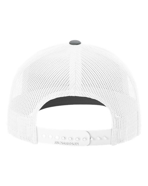 Snapback Trucker Cap - Black/ White/ Heather Grey Back