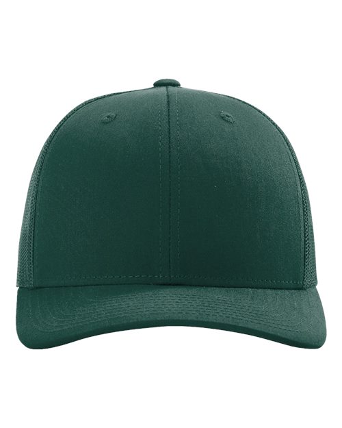 Snapback Trucker Cap - Dark Green Front