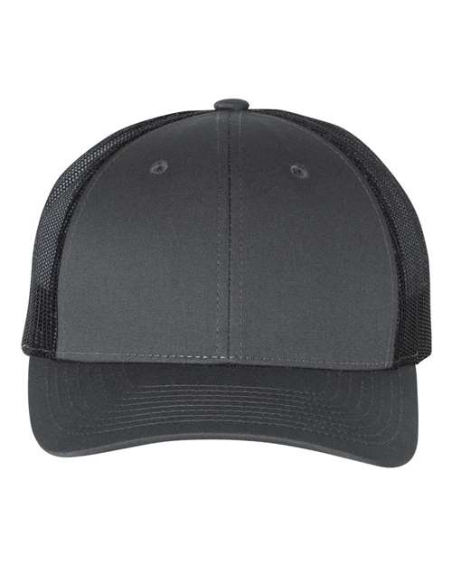 Low Pro Trucker Cap - Charcoal/ Black Front