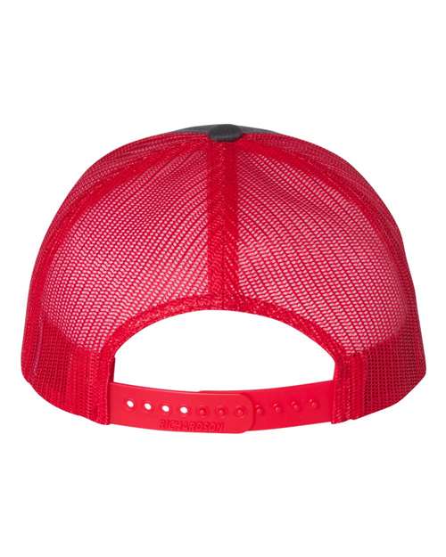 Low Pro Trucker Cap - Charcoal/ Red Back