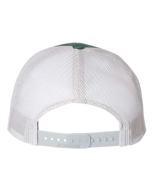 Low Pro Trucker Cap - Heather Dark Green/ Silver Back