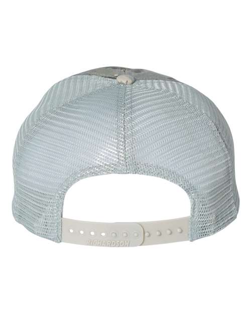 Garment Washed Printed Trucker Cap - Military Digital Camo/ Light Green Back