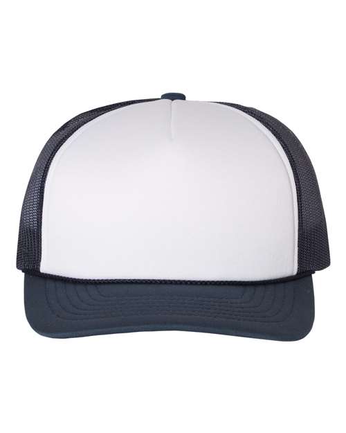 Foamie Trucker Cap - White/ Navy Front