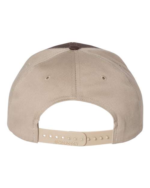 Twill Back Trucker Cap - Brown/ Khaki Back