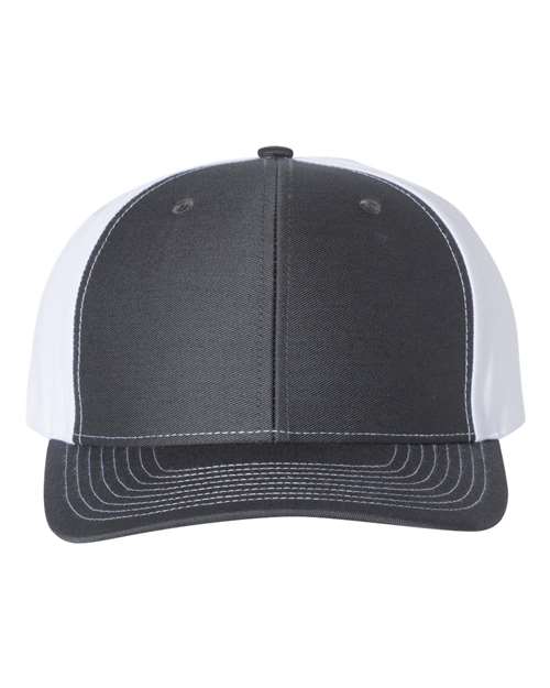 Twill Back Trucker Cap - Charcoal/ White Front