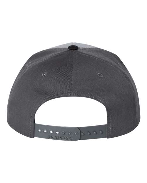 Twill Back Trucker Cap - Grey/ Charcoal/ Black Back
