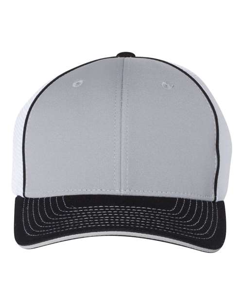 Pulse Sportmesh R-Flex Cap - Grey/ White/ Black Tri Front