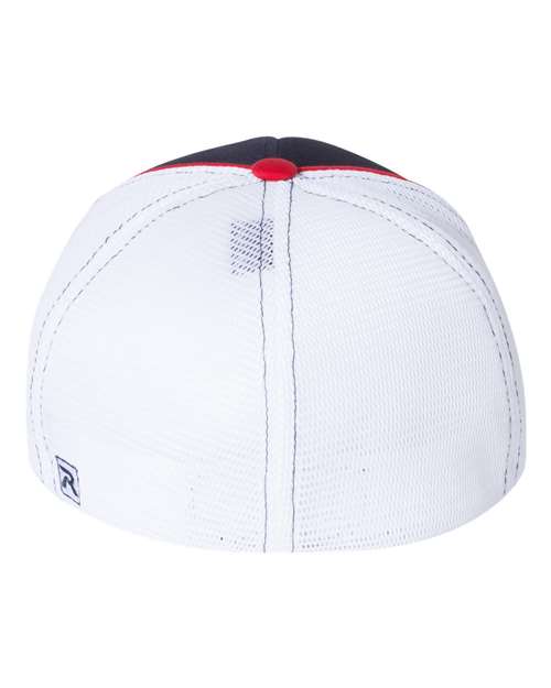 Pulse Sportmesh R-Flex Cap - Navy/ White/ Red Tri Back