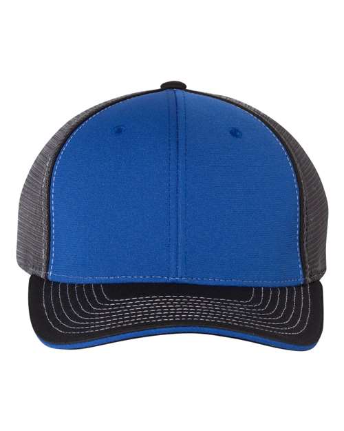Pulse Sportmesh R-Flex Cap - Royal/ Charcoal/ Black Tri Front