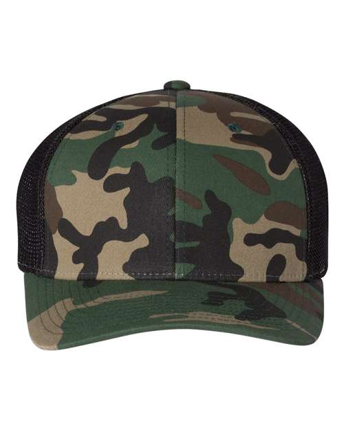 R-Flex Trucker Cap - Army Camo/ Black Front