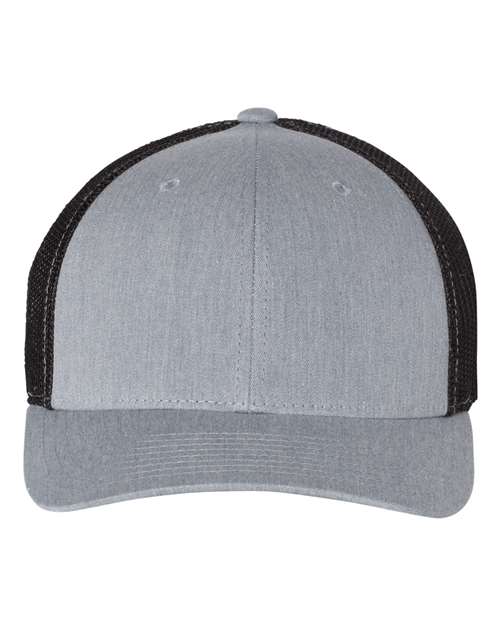 R-Flex Trucker Cap - Heather Grey/ Black Front