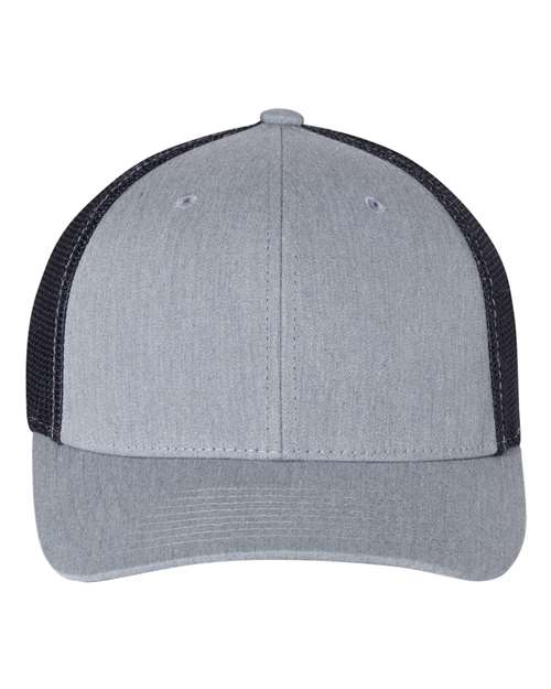 R-Flex Trucker Cap - Heather Grey/ Navy Front