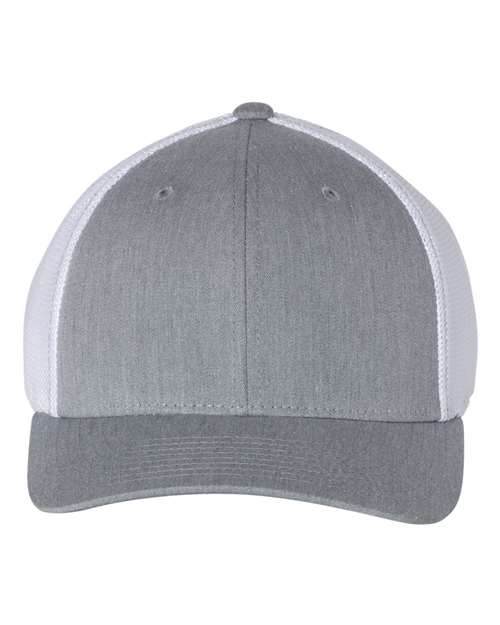 R-Flex Trucker Cap - Heather Grey/ White Front