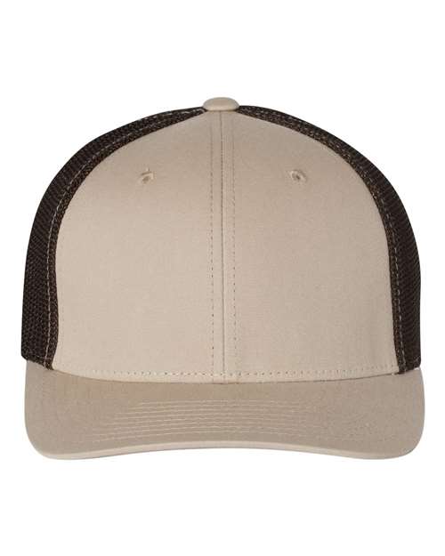 R-Flex Trucker Cap - Khaki/ Coffee Front