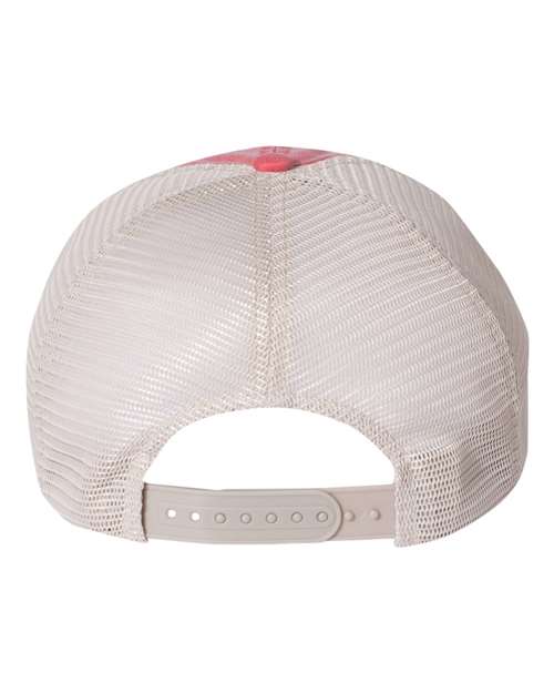 Pigment-Dyed Trucker Cap - Red/ Stone Back