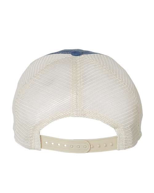 Pigment-Dyed Trucker Cap - Royal/ Stone Back