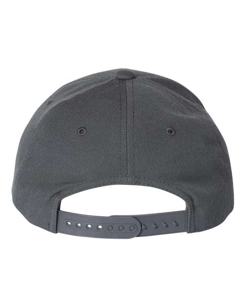 Premium Curved Bill Snapback Cap - Dark Grey Back