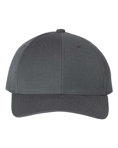 Premium Curved Bill Snapback Cap - Dark Grey Front