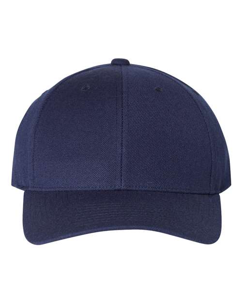 Premium Curved Bill Snapback Cap - Navy Front