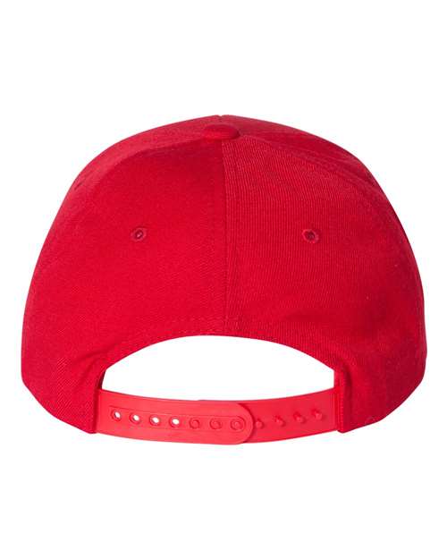 Premium Curved Bill Snapback Cap - Red Back