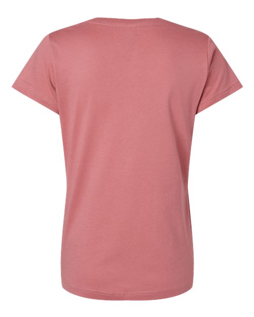 Women's Fine Jersey V-Neck Tee - Mauvelous Back