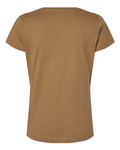 Women's Fine Jersey Tee - Coyote Brown Back