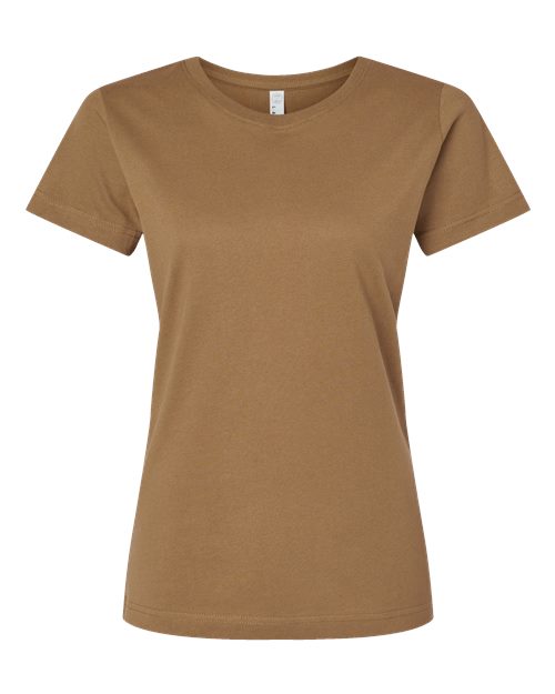 Women's Fine Jersey Tee - Coyote Brown Front