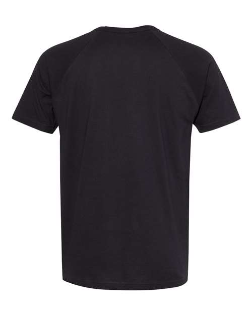 Unisex Cotton Raglan T-Shirt - Black/ Black Back