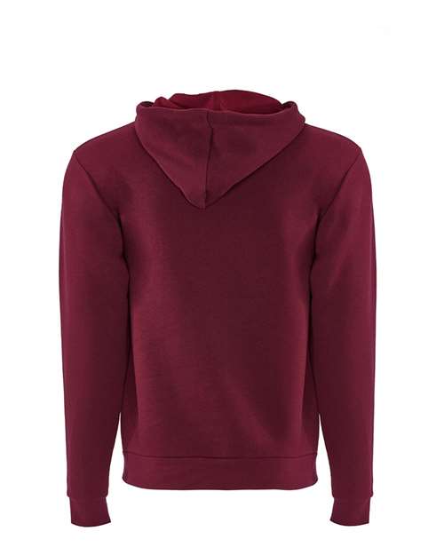 Unisex Santa Barbara Full-Zip Hoodie Sweatshirt - Maroon Back