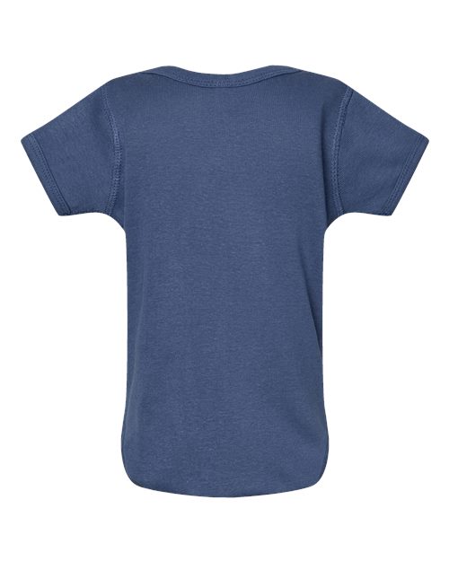 Infant Baby Rib Bodysuit - Indigo Back