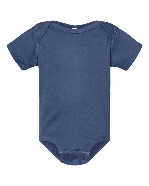 Infant Baby Rib Bodysuit - Indigo Front