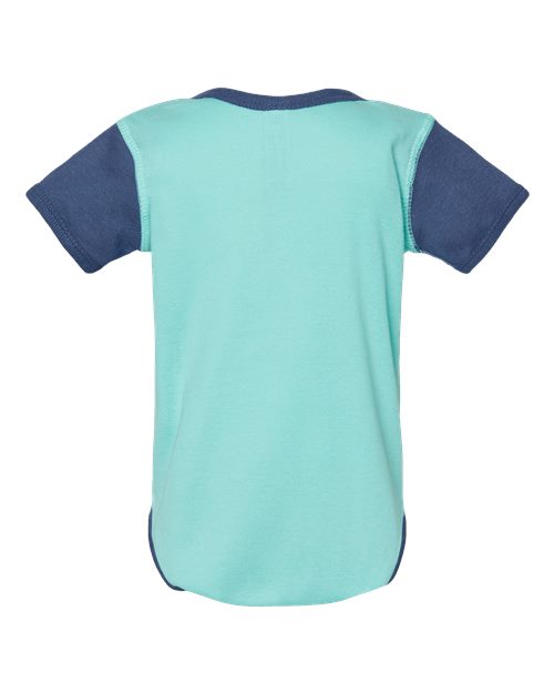 Infant Baby Rib Bodysuit - Chill/ Indigo Back