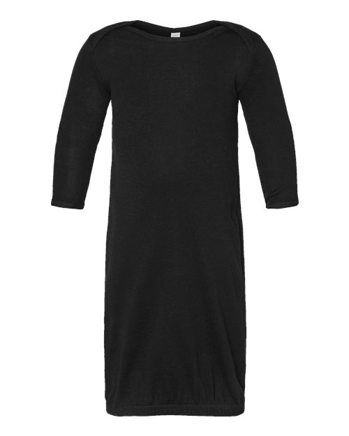 Infant Baby Rib Layette - Black Front