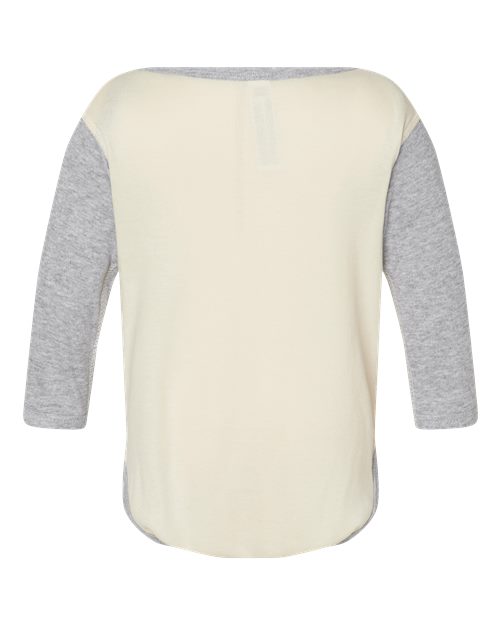 Infant Long Sleeve Baby Rib Bodysuit - Natural/ Heather Back