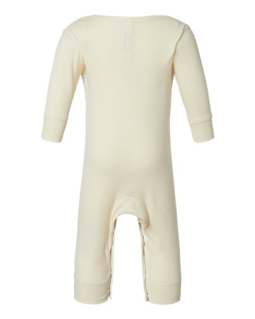 Infant Long Legged Baby Rib Bodysuit - Natural Back