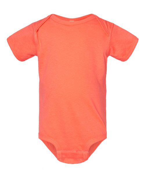 Infant Fine Jersey Bodysuit - Papaya Front