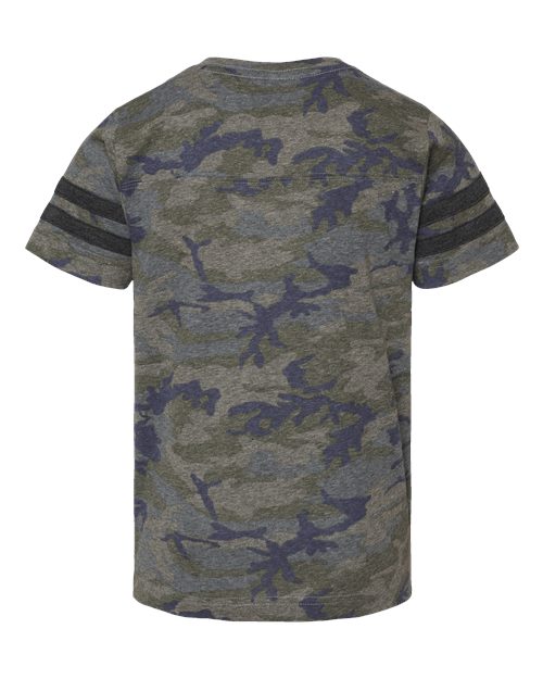 Youth Football Fine Jersey Tee - Vintage Camo/ Vintage Smoke Back