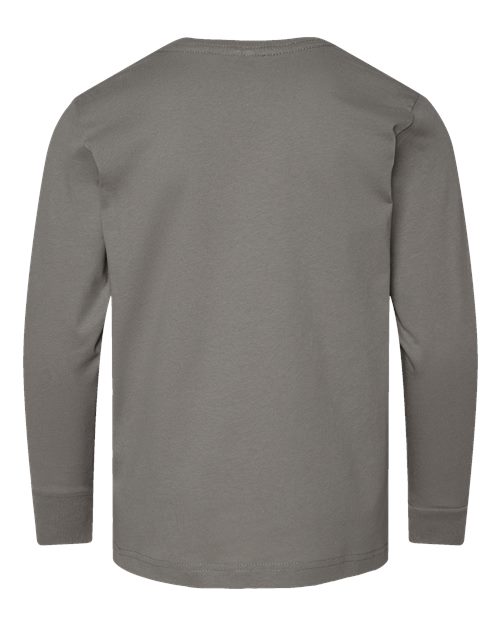Youth Fine Jersey Long Sleeve Tee - Titanium Back