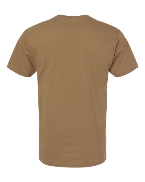 Unisex Fine Jersey Tee - Coyote Brown Back