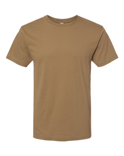 Unisex Fine Jersey Tee - Coyote Brown Front