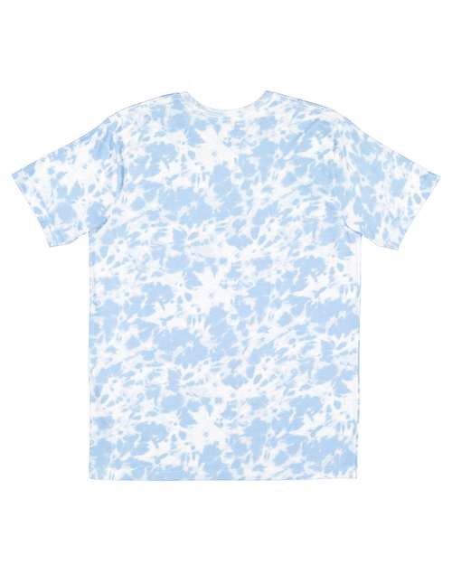 Unisex Fine Jersey Tee - Sky Tie Dye Back