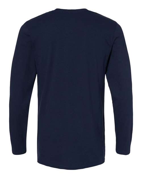 Men's Fine Jersey Long Sleeve Tee - Navy Back