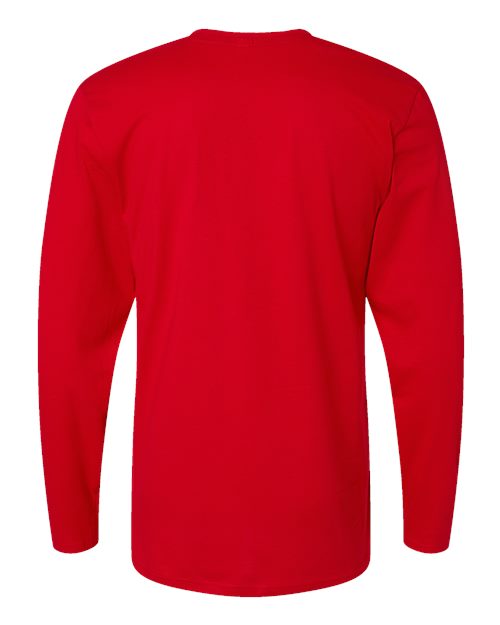 Men's Fine Jersey Long Sleeve Tee - Red Back