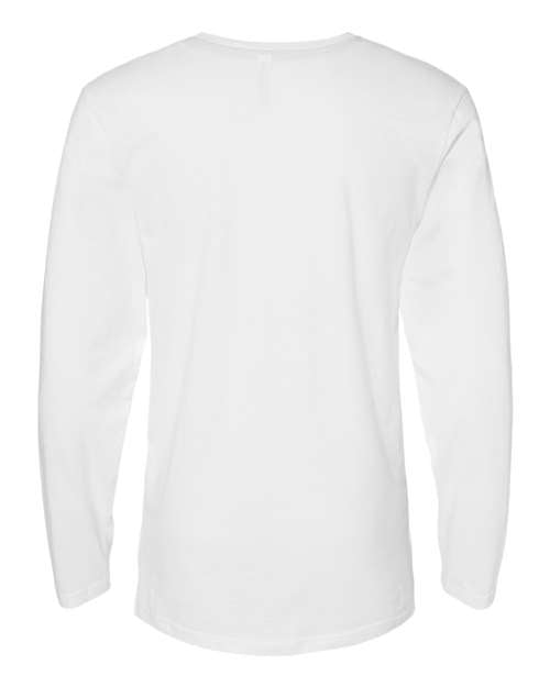 Men's Fine Jersey Long Sleeve Tee - White Back