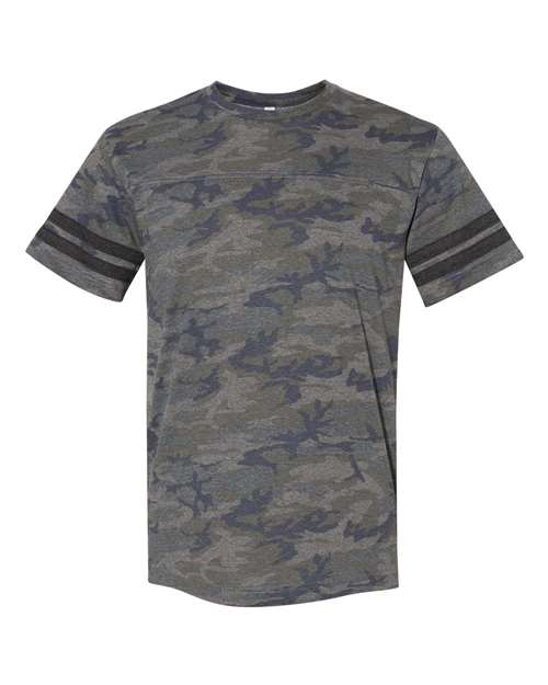 Men's Football Fine Jersey Tee - Vintage Camo/ Vintage Smoke Front