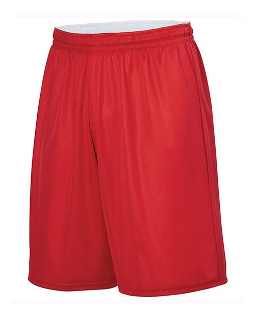 Unisex Reversible Wicking Shorts - Black/ White Front