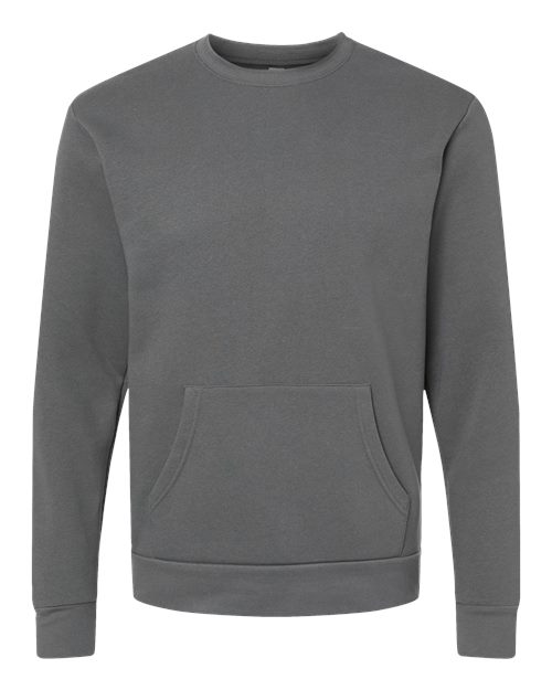 Unisex Santa Barbara Pocket Crewneck Sweatshirt - Heavy Metal Front