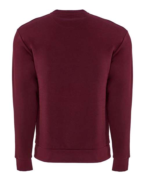 Unisex Santa Barbara Pocket Crewneck Sweatshirt - Maroon Back