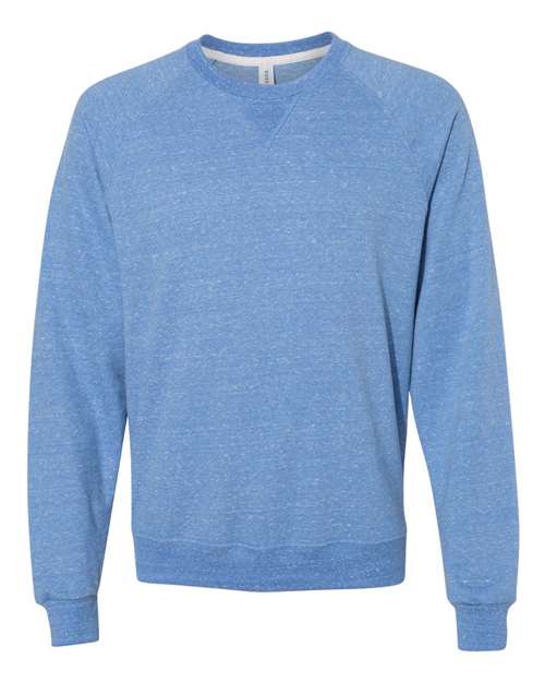 Unisex Snow Heather French Terry Crewneck Sweatshirt - Royal Front