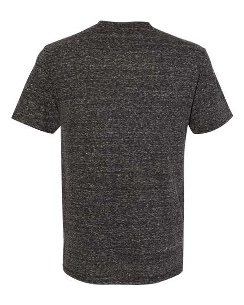 Unisex Snow Heather Jersey T-Shirt - Black Ink Back